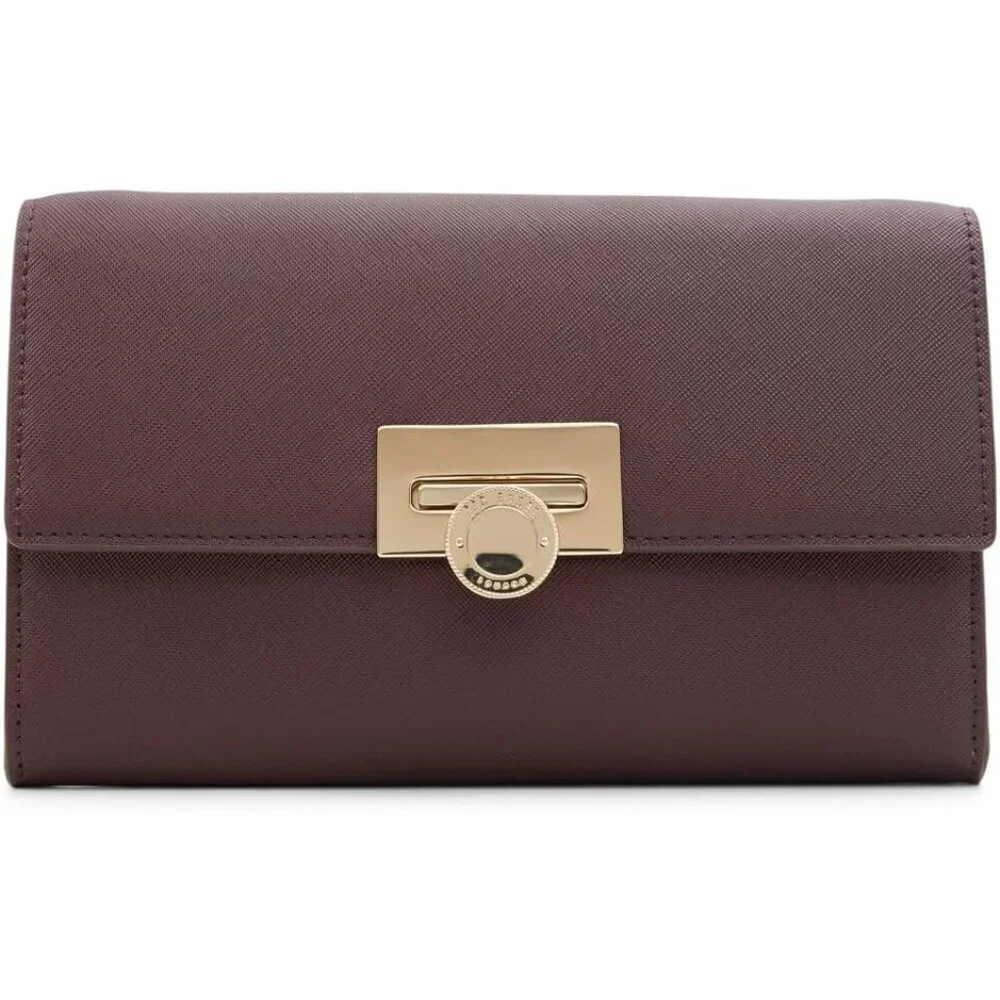 Women's Polyurethane Wallet on Chain Small Card Cash Holder Purse